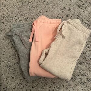 Cat & Jack Kids Joggers - Gray, Pink, and Cream